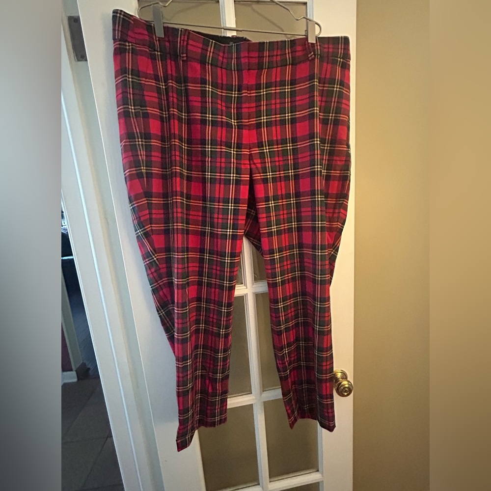 Women’s J. Crew lined plaid dress pants. Sz. 20 Excellent Condition